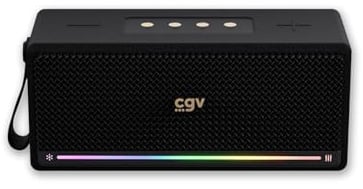 CGV | SolidVibe Ultra Enceinte Bluetooth Portable très puissante | Subwoofer et tweeters intégrés, micro, IPX7, TWS, led-show et 6h d'autonomie
