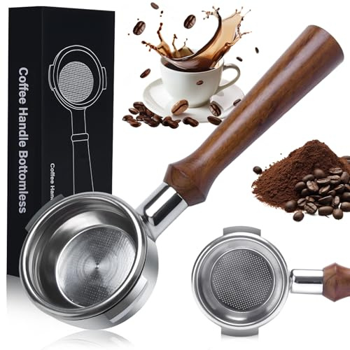 ZOBMIO Bottomless Portafilter 54 mm with Puck Screen - Professional Espresso Accessory for Breville, De'Longhi, Gaggia Coffee Machines - Perfect for Home Baristas & Coffee Enthusiasts