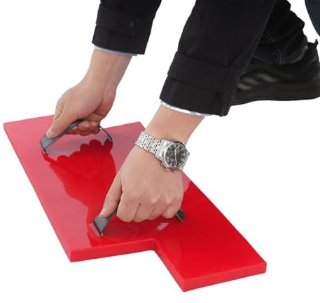 Fyssnn Esterilla de estructura de hormigón de poliuretano, sin costuras, sello de hormigón, formas de hormigón, para aceras, patios, jardines, rojo (60 x 30 cm, 60 x 24 cm) (057)