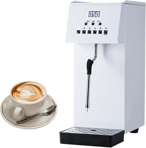 Commercial Milk Frother and Steamer, Espresso Coffee Milk Foam Machine Steamer, Commercial Electric Milk Frother, Multi-Purpose, 6L Capacity, Stainless Steel, for Espresso Coffee Dessert Shop Hotel,N
