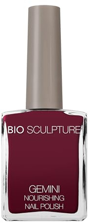 Bio Sculpture Gemini Nail Polish Thornberry 14ml - Deep Burgundy Nail Polish with Purple Undertones – Bold, and Long-Lasting Gloss Finish