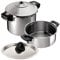Kuhn Rikon Pressure Cooker Set, 2.5L and 6L (24cm) Duromatic Inox Food Steamers with Side Grips. Multi Cooker Hotpot with Auto Lock Lid. Stainless Steel Pot – 10 Year Kuhn Rikon Cookware Guarantee