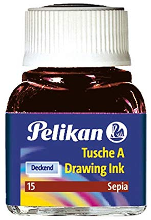 Pelikan Tusche A 523, Glas, 10 ml, sepia