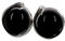 Ohrstecker Edelstein Schwarzer Turmalin Schörl (Versilbert)