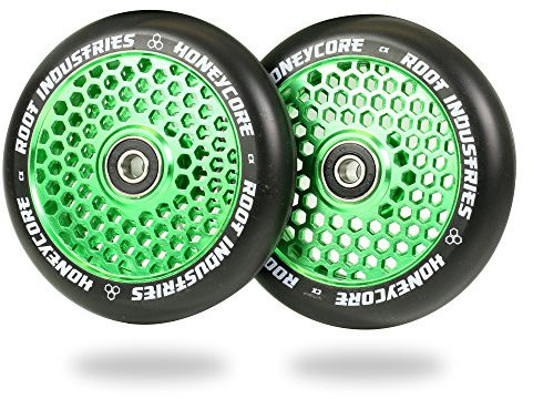 Root Unisex – Erwachsene Honeycore Scooter-Räder, Grã¼N, 110mm