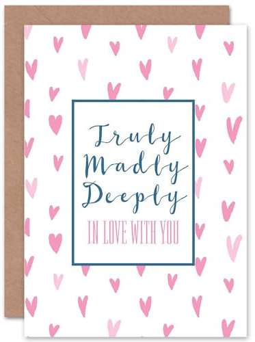 Wee Blue Coo Valentines Love Truly Madly Deeply You Romance Greetings Card Cp3258