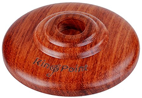 KingPoint Massivholz Cello Endpin Rest Rutschfester Stopper Anker Schutz in Celloform 3 Löcher Halter (Rund- Rosenholz)
