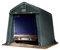 Tendone Garage PREMIUM 2,4 x 3,6 m verde scuro con telo da PVC 500 N, costruzione stabile in acciaio, Garage per moto