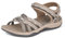 GRITION Sandales Sport Femme, Bout Ouvert Réglables Chaussures de Randonnée en Plein Air de l'Eau Cross-Tied D'été 40-Beige