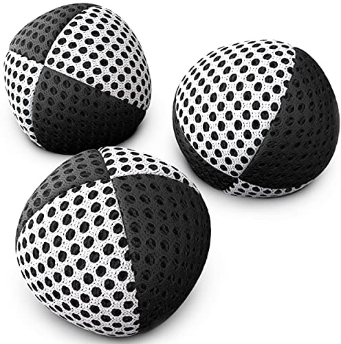 speevers Juggling Balls Professional Set of 3 Fresh Design Xballs, 12 Beautiful Colors Available, Juggle Balls for Beginners, Kids, Adults, 2 Layers of Net 4 Panels Carry Case
