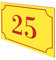 DECOHO - Numéro de boîte aux Lettres personnalisé Gravure Laser PVC - Couleur Jaune Fond Rouge - 12x8 cm, adhésif 3M, Usage intérieur et - Jaune