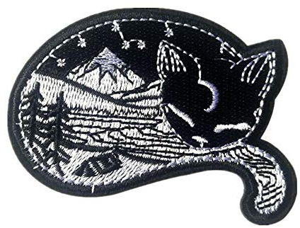 SUNMOVE 1PC Nature in Cat Patch Iron On Sew On Badge for Jacket Jean Hat Applique Craft