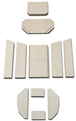 Feuerraumauskleidung B für Oranier Kiruna 6 Kaminöfen - Vermiculite - 11-teilig