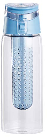 Care4You Trinkflasche Sport 700ml, BPA-Frei Wasserflasche Kohlensäure geeignet Auslaufsicher Sportflasche mit Fruchteinsatz Infuser (Blau)