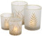 2X Windlicht Narino Glas Höhe 8-10 cm matt, Tischdeko, Geschenk, Beleuchtung