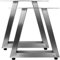 Tischbeine Edelstahl Tischkufen Tischgestell Tischuntergestell Set, Ausführung:Trapez 400x400mm