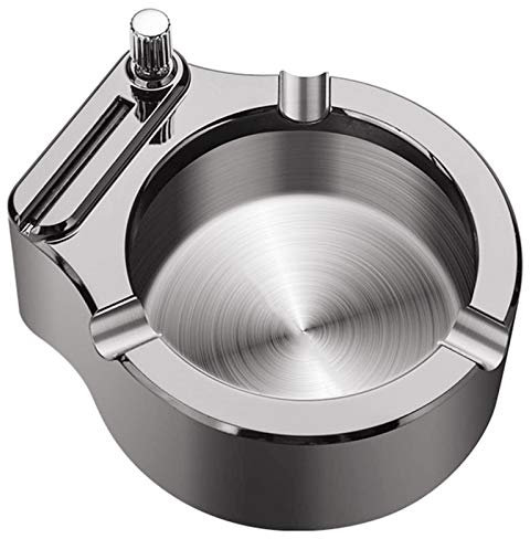Yizemay Retro Metall Aschenbecher, Aschenbecher mit Feuerzeug, Aschenbecher Metall Streichholz, Multifunktions Aschenbecher, Phantasie Geschenk für Vater Freund Ehemann Freunde