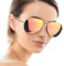SODQW Sonnenbrille Damen Verspiegelt Polarisiert Mode Brille für Autofahren Angeln Metallrahmen mit UV400 Schutz