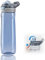 DEARART 750ml graue Wasserflasche mit Griff, BPA frei, automatische Ausgießer Wasserflaschen, Einhandbedienung, schnell ohne Stroh, einfach für Outdoor-Sportarten, Büro, Fitnessstudio usw.