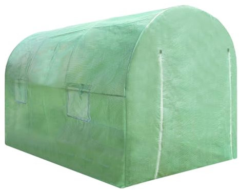 Monster Shop - Serra da Giardino a Tunnel da Esterno in Polietilene Resistente alla Corrosione e Raggi UV Telaio in Ferro Galvanizzato per Piante Giardinaggio - 25mm - 3m x 2m