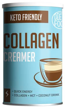 DIET-FOOD Keto Coffee Creamer Pulver 300g - Kaffeeweißer Laktosefrei - MCT Creamer Kaffee Creamer ohne Palmöl - Kaffeeweißer Zuckerfrei - Ideal für Bulletproof Coffee - Collagen + MCT + Coconut Drink