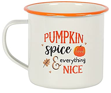 horror-shop Pumpkin Spice Lieblingstasse aus Emaille als Halloween Mitbringsel