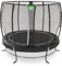 EXIT Toys Lotus Premium Trampolin - ø305cm - Mit Fußschutzsystem - Trampolin mit Extra Starkem und Stabilem Rahmen - Lange Federn für Erfahrene Springer - Wasserfest - Schwarz