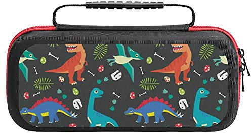 BAIKUTOUAN Baby Dinosaur Pattern Portable Carrying Case Storage Bag For Nintendo Switch Lite & Accessories Travel Printed