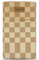 Kuratist Handy-Tasche 'AHOI' - Universell kompatibel z.B. iPhone 15/14/13 or Pro, Galaxy S24/S23, Xiaomi 14/13 - Handgefertigt aus Baumwoll-Canvas - Mit Schutzklappe - Beige Checkers