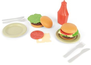 Dantoy Bio Burger Set. Mit 19 Teilen - Spiel-Burger-Set für Kinder, hergestellt aus Bioplastik aus Zuckerrohr - Altersgruppe 2+ Jahre. (Geschenkbox)