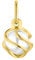Amor Motivanhänger Damen Anhänger, mit Wachsperle, 1,3 cm, Gold, Kommt in Schmuck Geschenk Box, 2013531