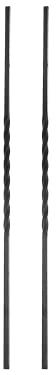 Gal Industrial 2 Stück Geländerstab einmal gedreht Torstab 12x12x950 mm Geländer Zaunstab Zierstab Stab