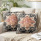 Chicamy 40x40 Kissenbezug Boho 2er Set Ethnische Kissenbezüge Hippie Mandala Blume Muster Deko Kissen Leinen Kissenhülle Dekorative Vintage Zierkissenbezug für Sofa Wohnzimmer Schlafzimmer