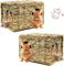 HYLYUN Extra großes Grashaus für Kaninchen, handgefertigt, Naturgras, faltbar, mit Öffnungen, Spielhaus für Kaninchen, Meerschweinchen, Chinchilla, Frettchen zum Spielen und Schlafen (2er-Pack)