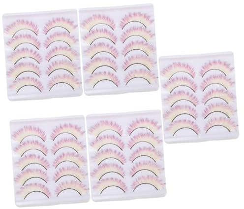 Mipcase 25paires Faux Cils Colorés Pour Maquillage Lashes Cosplay Effet Glamour Pour Fêtes Performances