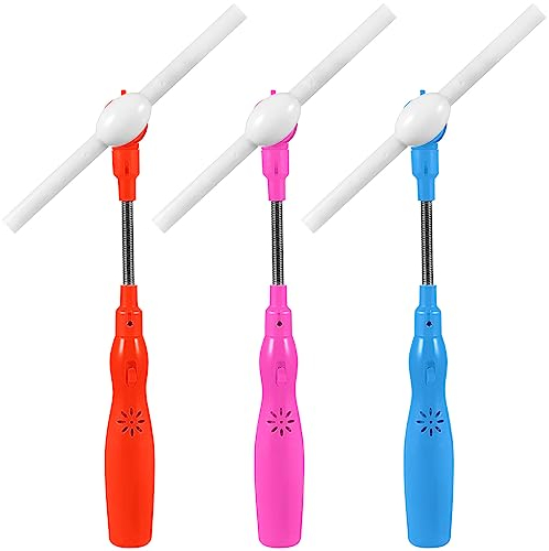 PATKAW Blinkende Licht Up Windmühle: 3Stück Kinder LED Musik, bunte Windmühle Glühen in der dunklen Partei liefert, Kinder Windmühlen Party Spielzeug (ohne trockene Batterie)