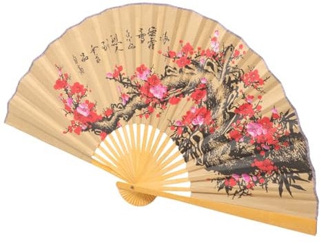 BIUDECO Decorative Hanging Fan Decorative Fan Giant Paper Fan Decor Wall Decoration Wall Giant Paper Fan Decorative Folding Fans Oriental Fan Wall Hanging Oriental Folding Fan Decoration
