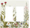Double interrupteur décoratif GFCI avec interrupteur à bascule pour prise USB et variateur d'intensité Motif fleurs sauvages vintage