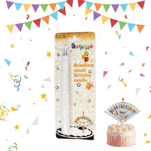 Wiederverwendbare Geburtstagskerzen mit Ventilator, Überraschungskerzen für Kinder, Magische Relighting Kerzen, Tortenkerzen für Partys und Geburtstagsfeiern (1 Stück)
