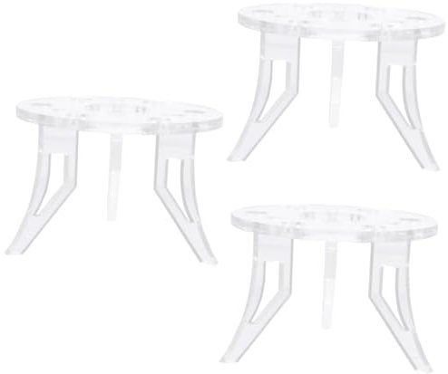 BESPORTBLE 3 STK Korallenverzierungen Aquarienbedarf Ornamenthalter Korallenscheiben Riff Terrarium Aquarium Dekoration Aquarium korallen Coral Base Korallenbasis Fisch Tank Rack Plastik Weiß