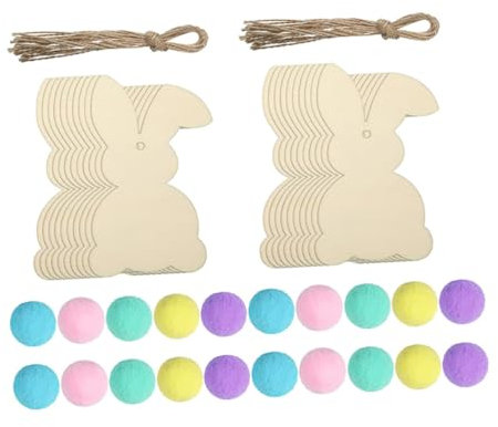 RORPOIR Ostern Bastelset Hase Unvollendete Holzausschnitte Für Heimdekoration Cosplay