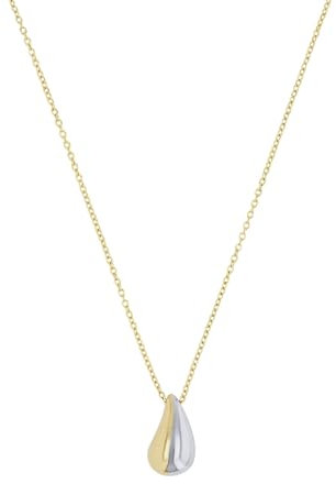 Amor Kette mit Anhänger 925 Sterling Silber Damen Halsschmuck, 42+3 cm, Bicolor, Kommt in Schmuck Geschenk Box, 2039097