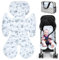 Orzbow Sitzauflage Buggy Sommer Universal, Wendbar Kinderwagen Einlage Sitzauflage Sommer Atmungsaktiv mit Kühlendes Gel Perl, Kühlende Sitzauflage Babyschale, 78x48cm, Zusammenklappbar, Stern