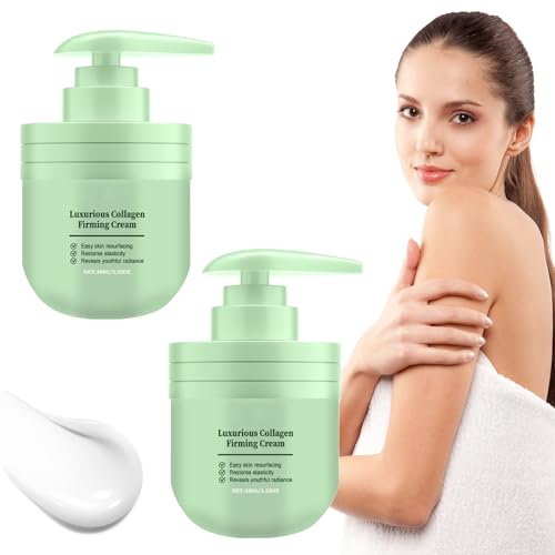 2 Stück Stdei Luxuriöse Kollagenstraffungscreme,Body Lotion Straffend,Pflegendes Kollagen Creme,Feuchtigkeitsspendendes Collagen Creme,Machen die Haut Glatter,Gepflegter,Erfrischend und nicht fettend