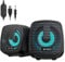 BRYNCO 2.0 Channel RGB Computer Speakers with Enhanced Bass & Volume Control USB-Powered Gaming Speakers for PC/Laptop/Tablet/Phone Plug & Play, 3.5mm AUX, Multi-Device Compatibility (Black)