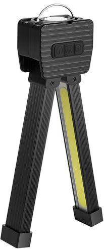 flintronic Posing Lampe Gym, Tragbare magnetische LED-Taschenlampe mit Aufhängehaken, 7th Gang Dimmen, Handgehaltene, über USB wiederaufladbare Arbeitsleuchte für Fitness, Campingzelte, Zuhause, Büro