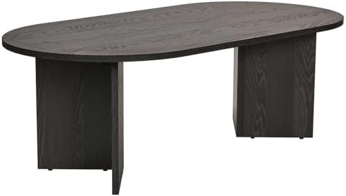 Elegant Coffee Table, Lumiere Black, 119 x 60 x 40 cm | 100% Melamine Coated Particle Board, 18 mm Thick | Stylish & Functional for Modern Living Spaces
