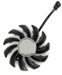 YUNHUOZ Ventilateur de Refroidissement T128010SU PLD08010S12HH RX 6500 XT 6600 pour Gigabyte RTX 3060 Ti 3070 pour Ventilateur Carte vidéo Gaming OC(Black A-Fan T12)