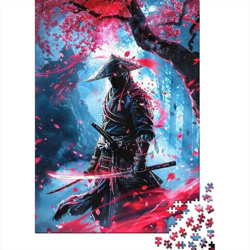 Samurai Krieger Puzzle 1000 Teile Für Die Ganze Familie interessant Erwachsenenpuzzle Clevere Rätsel Weihnachtspuzzle 70x50cm/1000pcs
