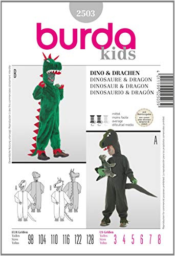 Burda Schnittmuster 2503 Dino & Drachen Gr. 98-128